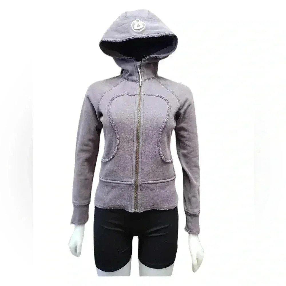 Lululemon Factory Distressed Scuba Hoodie Grey  Size 2